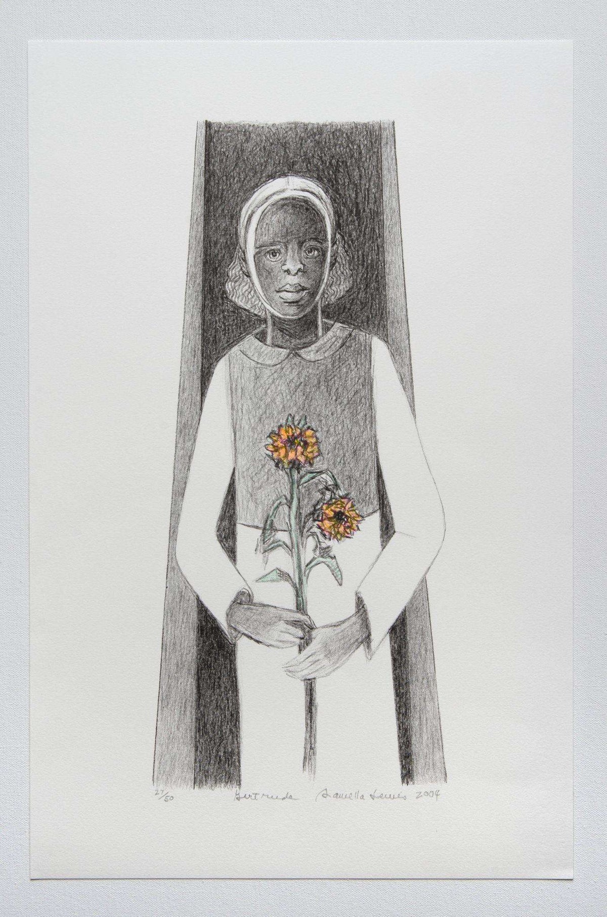 Gertrude, lithograph by Dr. Samella Lewis, 2004